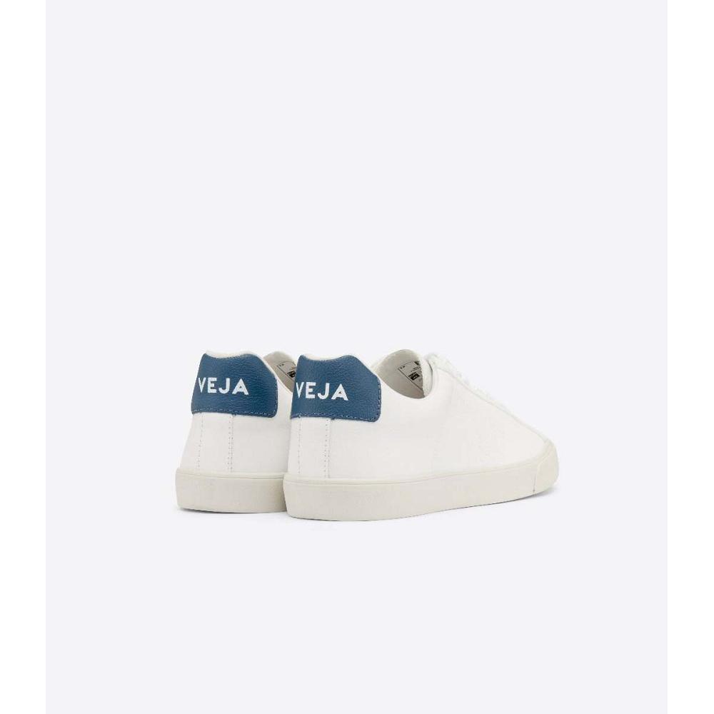 Men's Veja ESPLAR CHROMEFREE Shoes White/Blue | ZA 194QMA